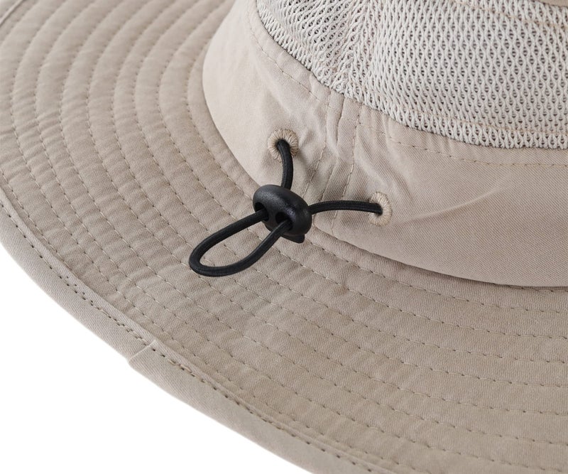 Connectyle Little Boys Girls UPF 50+ Sun Hat Kids Outdoor Wide Brim Bucket Safari Hat for Fishing Hiking Boating Deep Khaki - Image 3